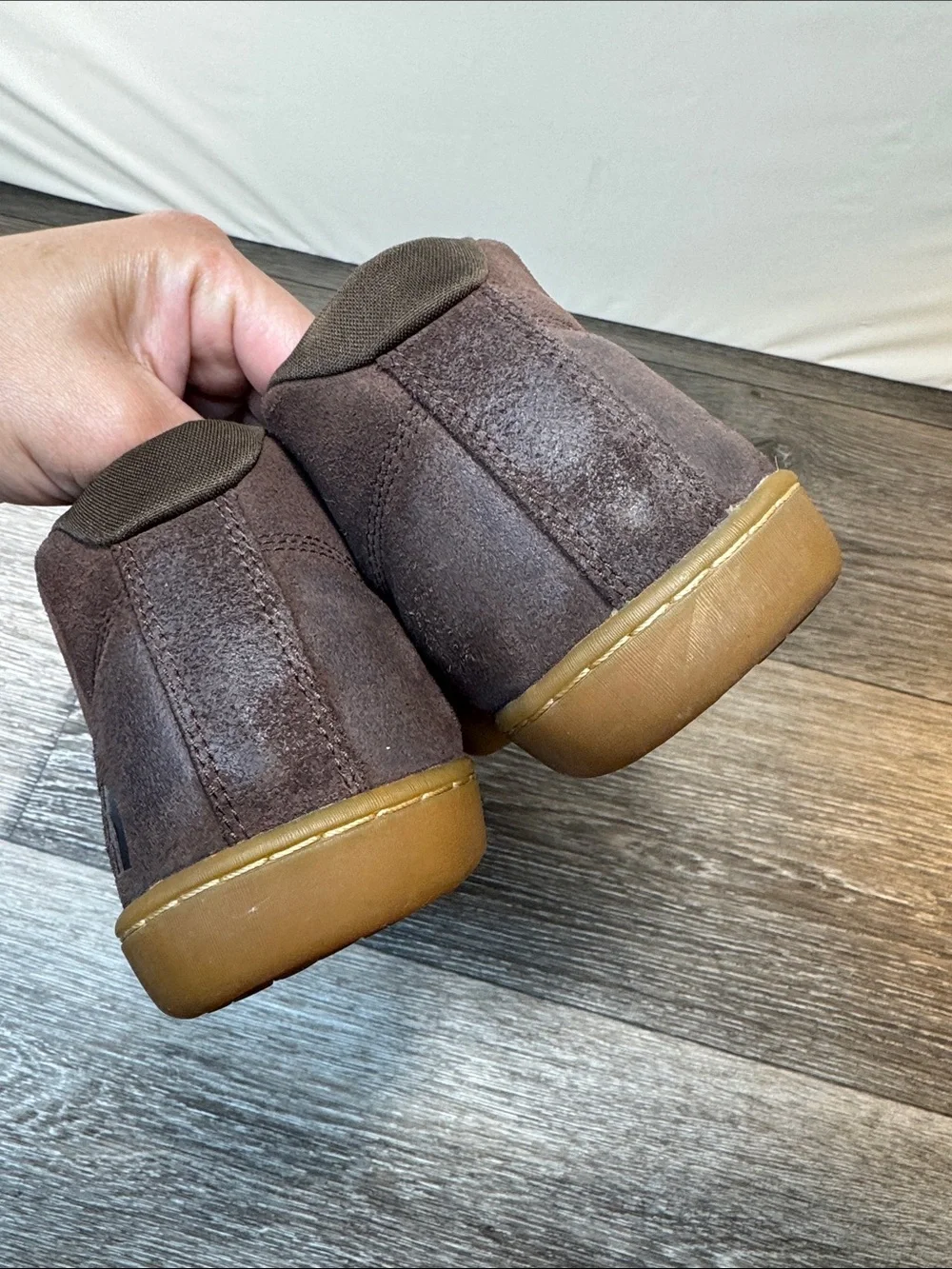 The North Face Men's Dark Brown Suede Chukka Boots men’s SZ 11 (j244)
